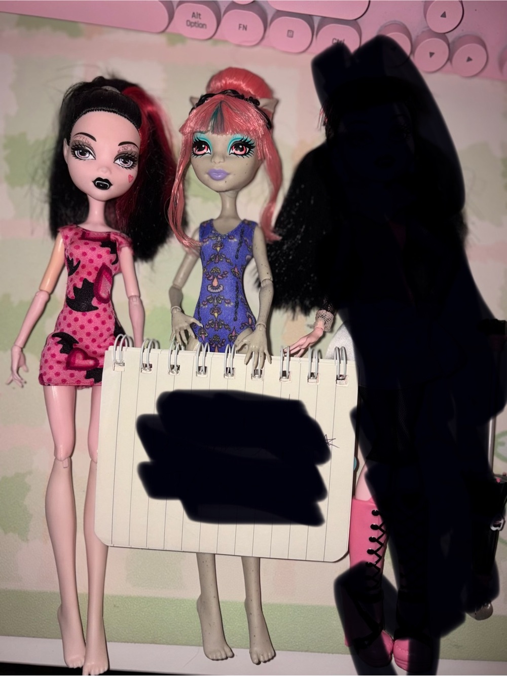 Monster high Rochelle dance class and Draculocker draculaura.